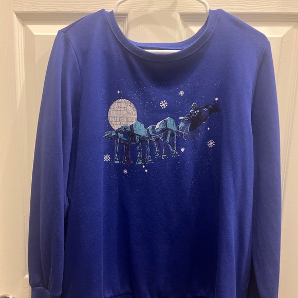 Torrid Star Wars Christmas Cozy Fleece Crew Neck Pullover Sweatshirt size 1X - Picture 5 of 8